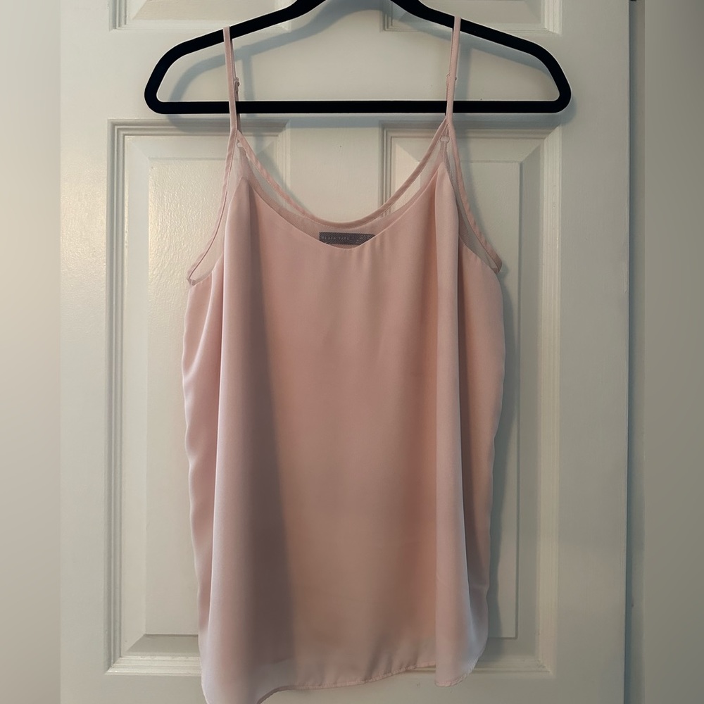Black Tape light pink tank